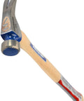 Framing hammer with a 23 oz milled head and nail starter grips nails flush and delivers controlled, heavy blows for wood framing, decks and rough carpentry, 17 inch length, straight claw, USA made for durable, reliable performance.