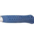 Framing Hammer 28 Oz Long Handle Straight Rip Claw With Milled Face And Shock Reduction Grip, close-up view of blue grip