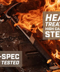 Framing Hammer 22 Oz Rip Claw Smooth Face With Shock Absorbing Grip ballistically balanced on flaming surface