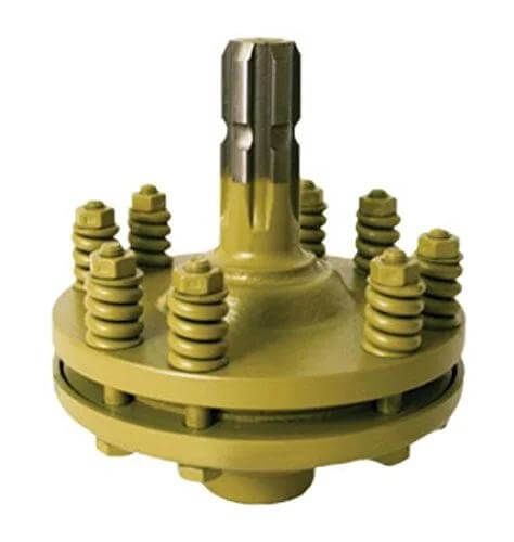 Friction Clutch Torque Limiter Fits KV Bondioli, Pavesi, Universal, Walterscheid K89 shown with 1-3/8 x 6 spline top view