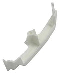 Frictional Bearing Cover OEM Replacement Part 2962620100 for Blomberg Appliances, white plastic, side view.