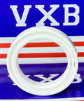 6806 Full Ceramic Bearing 30x42x7mm displayed on a blue and white background, showcasing its cylindrical shape.