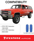 Front Air Springs Kit Fits 1973-1991 Blazer Jimmy Suburban 1500 2500 2WD No Drill Install shown with vehicle compatibility.