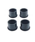 Front Axle Bushing 532406013 Replacement Four Pack for Husqvarna AYP Craftsman, shown in black plastic.