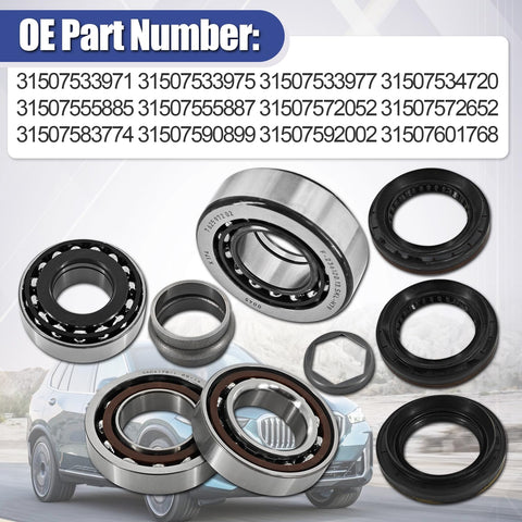 Beefed Up Front Differential Bearings Repair Kit For BMW XDrive 2006 To 2020 X1 X3 X4 X5 X6 With OE 31507533971