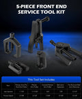 5-in-1 Ball Joint Separator, Pitman Arm Puller, Tie Rod End Tool Set for Front End Service, Splitter Removal Kit displayed