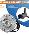 Front Wheel Hub Bearing Assembly With ABS Sensor For 2002 2009 Chevy Trailblazer 2003 2006 SSR 2002 2009 GMC Envoy 2003 2008 Isuzu Ascender