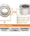 Front wheel hub bearing assembly by SimpliAuto; silver metal with inner and outer bearing races