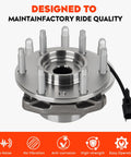 Front Wheel Hub Bearing Assembly For Chevy Trailblazer SSR Trailblazer EXT GMC Envoy Envoy Xl Envoy Xuv Buick Rainier Isuzu Ascender Saab Nine Seven X Oldsmobile Bravada Six Lug With ABS Replaces 513188 Two Pieces, showcasing six lug bolts, ABS cable, and grey flange.