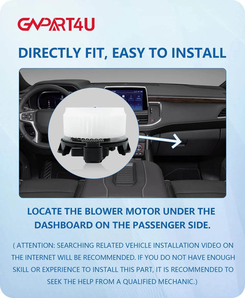 Front HVAC Blower Motor Replacement installation guide for Toyota Camry Tundra 4Runner Highlander Venza Lexus 2007-2020