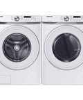 Efficient front load washer and electric dryer bundle in white with VRT Plus, featuring 4.5 cu ft washer and 7.5 cu ft dryer.