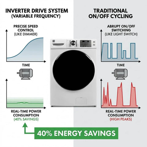 Experience fast, thorough laundry with a 5.0 cu ft front-load washer featuring steam cleaning and a 28-minute Super Speed Wash, delivering powerful stain removal, fabric care, and energy efficiency in a sleek black stainless design.