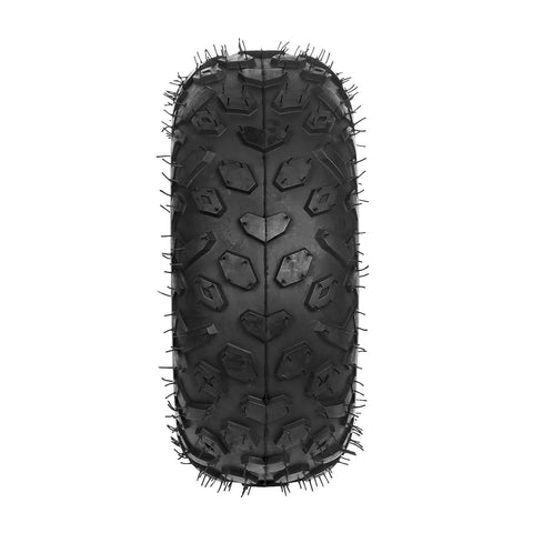 Front view of 4PCS ATV Go Kart Tires and Rims Tubeless 145x70-6 Inch for Go Kart Buggy ATV with rugged tread pattern for outdoor riding