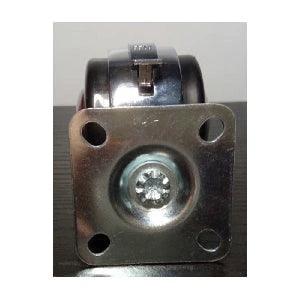Front view of 10-pack silver caster wheel 2 inch - metal plate caster wheel - 75lb. load rating for smooth motion and clean installs.