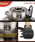 2 Pack Front Wheel Bearing and Hub Assembly for 4WD Chevy Silverado Sierra Suburban Yukon Escalade and XTS, close-up with ABS sensor
