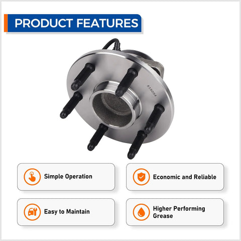 Front Wheel Bearing Hub Assembly 2WD Only Fits 2000 To 2006 Chevy Tahoe 1999 To 2006 Silverado 1500 2000 To 2006 Suburban 1500