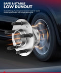 Front Wheel Bearing Hub Assembly For BMW X5 2007 To 2018 And BMW X6 2008 To 2019 Direct Fit Replacement Kit installed on a wheel
