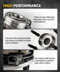 Front Wheel Bearing Hub Pair For RWD Chevy Silverado 1500 Sierra 1500 Tahoe with triple oil seal and ABS sensor details