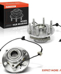 2 Pack Front Wheel Bearing Hub Assembly for 4WD Chevy Silverado Tahoe Suburban Avalanche GMC Sierra Yukon XL and Cadillac Escalade ESV EXT, 6 Lug with ABS Sensor, Front Left and Right OE Replacement with box.
