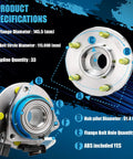 Product specifications of 2 Piece Front Wheel Bearing Hubs Pair For GM Vehicles Featuring Buick LaCrosse Lucerne
