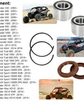 Front Wheel Bearing Kit For Can Am Outlander includes bearings, circlips, seals, and ATV images showcasing various models.