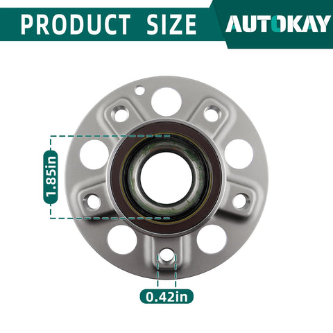Front view of Front Wheel Bearing Kit 2 Pack Replacement For Mercedes Benz C230 C240 C280 C320 C350 CLK320 CLK350 2001 2011
