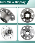 Front Wheel Bearing Kit 2 Pack Replacement For Mercedes Benz C230 C240 C280 C320 C350 CLK320 CLK350 CLK500 CLK550 SLK280 SLK300 SLK350 C32 C55 CLK55 CLK63 SLK55 AMG 2001 2011 OE Quality, shown from multiple angles.