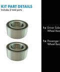 Beefy Front Wheel Bearing Pair For Mercedes Benz CL500 E350 ML320 S600 Driver Side And Passenger Side OEM Replacement Kit