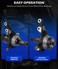38pc 2-in-1 Bearing Press Kit, Front Wheel Bearing Removal Kit shown in removal and installation stages