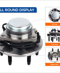 Front Wheel Bearing Hub Assembly 2WD Only Fits 2000 To 2006 Chevy Tahoe 1999 To 2006 Silverado 1500, multiple views shown