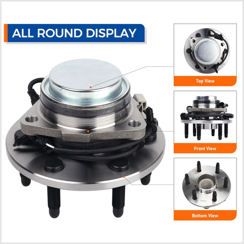 Front Wheel Bearing Hub Assembly 2WD Only Fits 2000 To 2006 Chevy Tahoe 1999 To 2006 Silverado 1500, multiple views shown