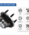 2-Pack Front Wheel Bearing Hub Assembly 6-Lug With ABS For 00-06 Chevy Tahoe, features high precision and heat resistance