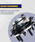 Front Wheel Bearing And Hub Assembly 513188 Fits Chevy SSR Trailblazer EXT GMC Envoy XL XUV Buick Rainier 2004 2005 2006 2007 Isuzu Ascender Bravada Saab 9 7X 6 Lug With ABS Premium Quality Direct Replacement For Easy Install And Long Lasting Durability side view