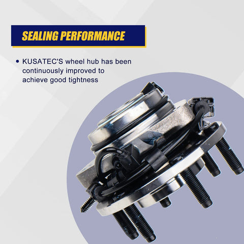 Front Wheel Bearing And Hub Assembly 513188 Fits Chevy SSR Trailblazer EXT GMC Envoy XL XUV Buick Rainier 2004 2005 2006 2007 Isuzu Ascender Bravada Saab 9 7X 6 Lug With ABS Premium Quality Direct Replacement For Easy Install And Long Lasting Durability side view