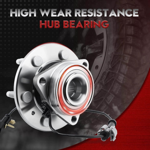 515160 Front Wheel Bearing and Hub Assembly 2 Pack for 4WD Chevy Silverado Suburban Tahoe GMC Sierra Yukon Cadillac Escalade