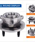 2 Pack Front Wheel Hub Bearing Assembly 513205 For 2005 To 2010 Chevy Cobalt, 2007 To 2009 Pontiac G5, multi-view display