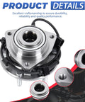 Front Wheel Hub Bearing Assembly For GMC Envoy Trailblazer 2002 To 2009 With ABS 6 Lug Pattern By Everestway, showing product details