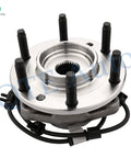 Front Wheel Hub Bearing Assembly Replacement For 2002 To 2009 Chevrolet Trailblazer And 2002 To 2006 Trailblazer EXT, SSR, Also Fits 2002 To 2009 GMC Envoy, 2002 To 2006 Envoy XL, 2004 To 2005 Envoy XUV And 2003 To 2008 Isuzu Ascender PM Auto with six bolt pattern and wiring visible