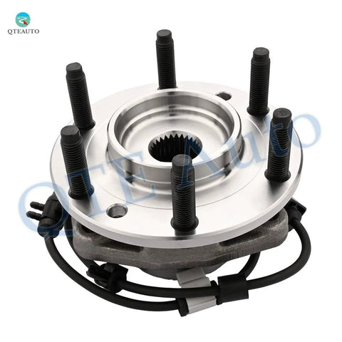 Front Wheel Hub Bearing Assembly Replacement For 2002 To 2009 Chevrolet Trailblazer And 2002 To 2006 Trailblazer EXT, SSR, Also Fits 2002 To 2009 GMC Envoy, 2002 To 2006 Envoy XL, 2004 To 2005 Envoy XUV And 2003 To 2008 Isuzu Ascender PM Auto with six bolt pattern and wiring visible