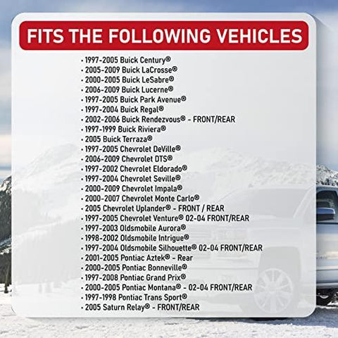 Front Wheel Hub Bearing Assembly - Set of 2 - Compatible - Chevy, Buick, Cadillac, Oldsmobile, Pontiac - Impala, Monte Carlo, Century, Grand Prix, Replaces 513121, 12429203, 88964168 - ABS - Buy Bearings online - Fast US Shipping