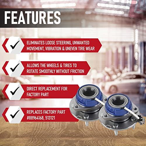 Front Wheel Hub Bearing Assembly - Set of 2 - Compatible with