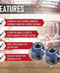 Front Wheel Hub Bearing Assembly - Set of 2 - Compatible - Chevy, Buick, Cadillac, Oldsmobile, Pontiac - Impala, Monte Carlo, Century, Grand Prix, Replaces 513121, 12429203, 88964168 - ABS - Buy Bearings online - Fast US Shipping