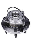 Front Wheel Hub Bearing Assembly for Chevy Cadillac & GMC 4WD with 6 lugs and ABS speed sensor, top view