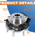 Front Wheel Hub Bearing Assembly With ABS Sensor For 2002 2009 Chevy Trailblazer 2003 2006 SSR 2002 2009 GMC Envoy 2003 2008 Isuzu Ascender 6 Lug Front Hub Replacement Built With Bearing Steel And ABS Sensor
