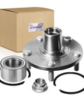 Front Wheel Hub Assembly Replacement For Nissan Maxima 2000 2001 2002 2003 2004 2005 2006 2007 2008 Altima 2002 2003 2004 2005 2006 Infiniti I30 I35 X Trail 2005 2006 5 Bolt Front Bearing Non ABS AUTOSTEADY displayed with components and box