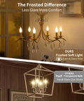 Soft White 2700K Dimmable E12 LED Bulbs 60W Equivalent Frosted Glass For Chandeliers providing warm even light