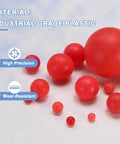 Ultra Durable 8mm PP Plastic Bearing Balls G2 Precision With Frosted Red Finish 100 Pack for DIY Projects and Machinery Uxcell