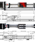 FSL40 Linear Guide Version Two Point Zero CNC motion table with ball screw, Nema 23 stepper motor, 1000mm aluminum structure