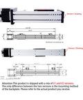 Diagram of FSL40 Linear Guide System With G1610 Ball Screw For CNC Table Motion, showing 700mm stroke and backplate versions V1 and V2.