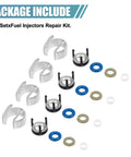 4 Piece Fuel Injector Seal Repair O Ring Kit With 06H998907A 06J998907 06G998907 for VW and Audi components displayed